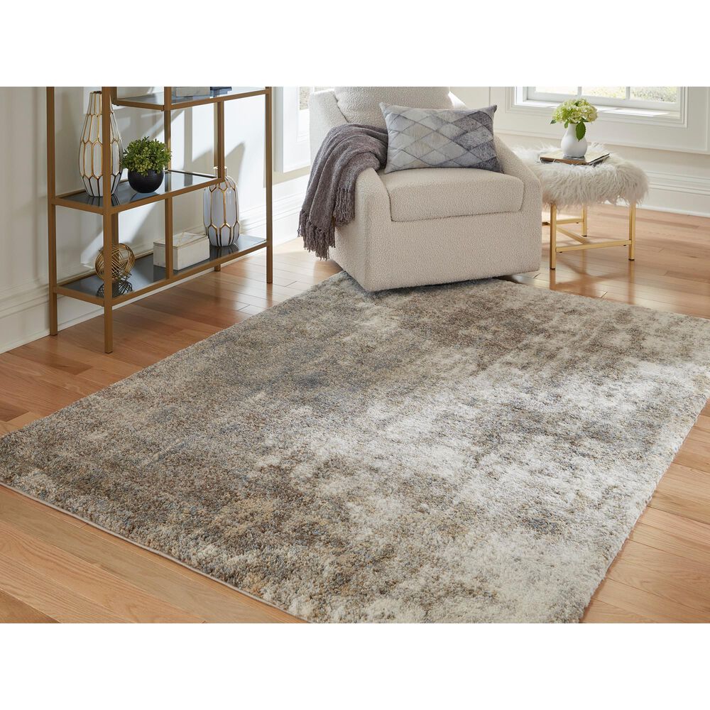 Ashley Pearidge 5&#39;3&quot; x 7&#39; Ivory, Beige, Brown and Gray Area Rug, , large
