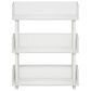 HOMLUX Turn-N-Tube 3-Tier Open Display Storage Bookshelf in White, , large