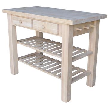 International Concepts Kitchen Island in Unfinished, , large