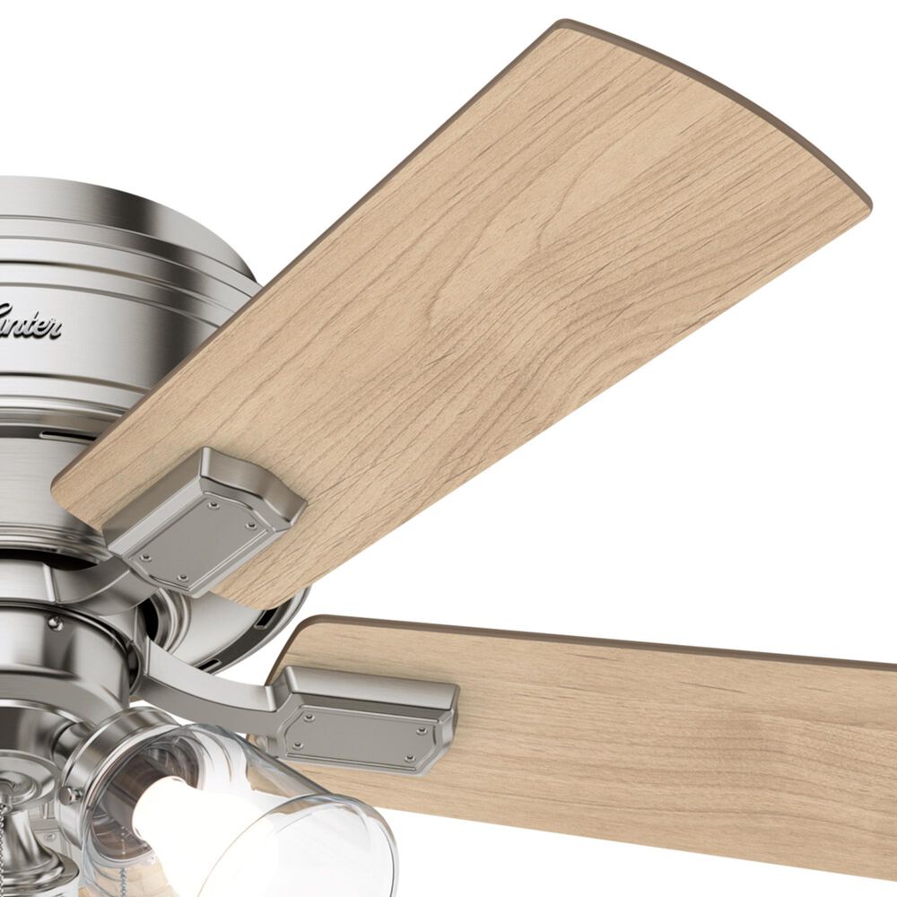 Hunter Crestfield 42&quot; Low Profile Ceiling Fan with 3 Lights in Brushed Nickel, , large