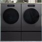 LG 5.8 Cu. Ft. Smart Front Load Washer and 9 Cu. Ft. Smart Electric Gas Laundry Pair in Brushed Black Steel, , large