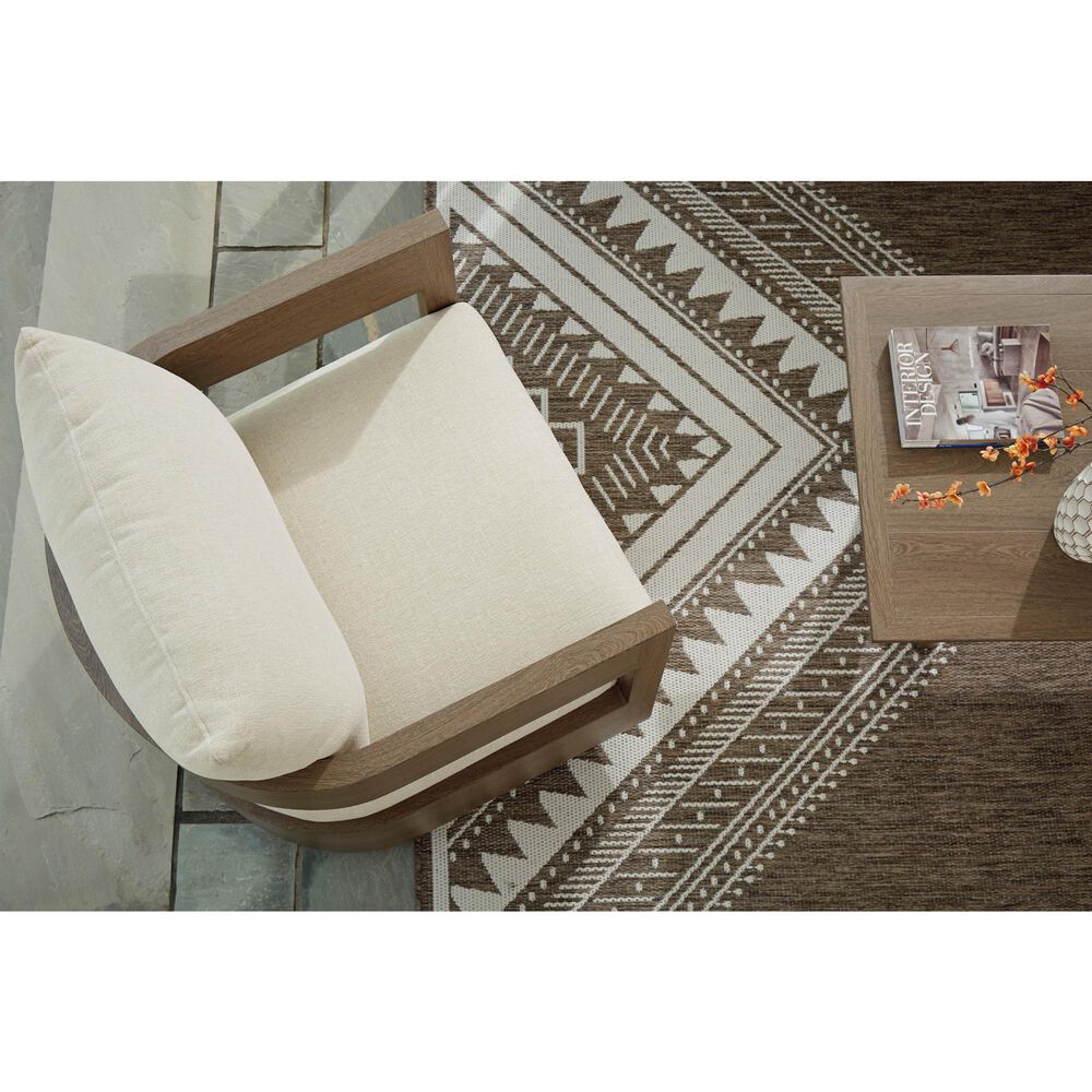 Ashley Serene Bay Swivel Glider Chair in White, , large