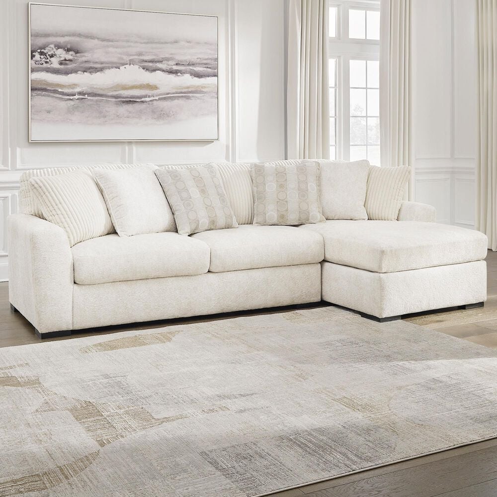 Ashley Chessington 2-Piece Right Facing Sectional with Chaise in Ivory, , large