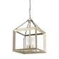 Golden Lighting Smyth Convertible Semi-Flush in White Gold with Clear Glass, , large