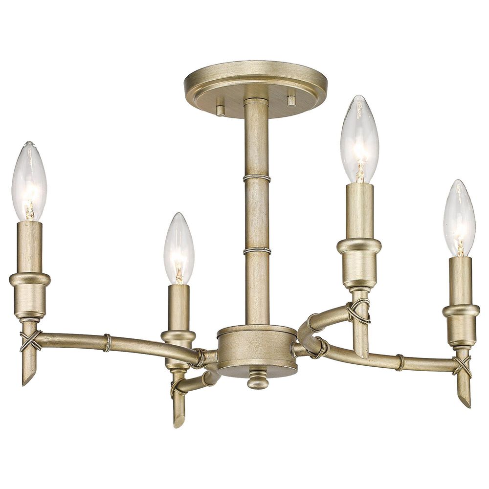 Golden Lighting Cambay 4-Light Semi-Flush in White Gold, , large