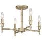 Golden Lighting Cambay 4-Light Semi-Flush in White Gold, , large