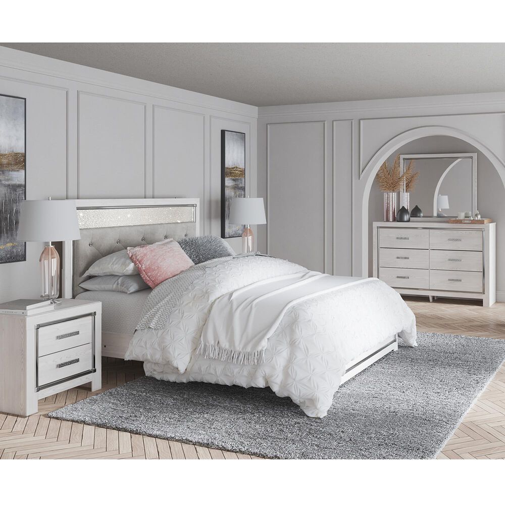 Ashley Altyra 4-Piece Queen Upholstered Bed Set in White, , large
