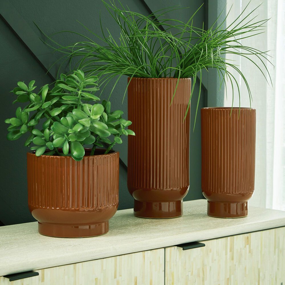 Ashley Avalyah 14.88" Vase in Burnt Umber, , large