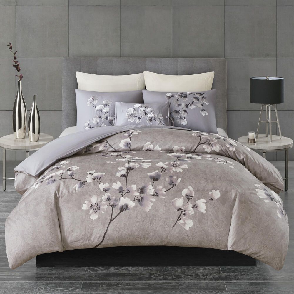 Hampton Park Sakura Blossom 3-Piece Full/Queen Comforter Set in Lilac, , large