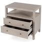 Butler Specialty Company Nora 2-Drawer Wide Nightstand with Open Shelf in Antique Taupe, , large