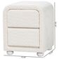 Baxton Studio Bonilla 2-Drawer Nightstand in White, , large