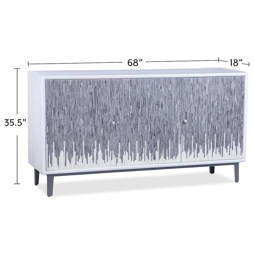 Richlands Furniture Alaric 3-Door Credenza in Whitewash, , large