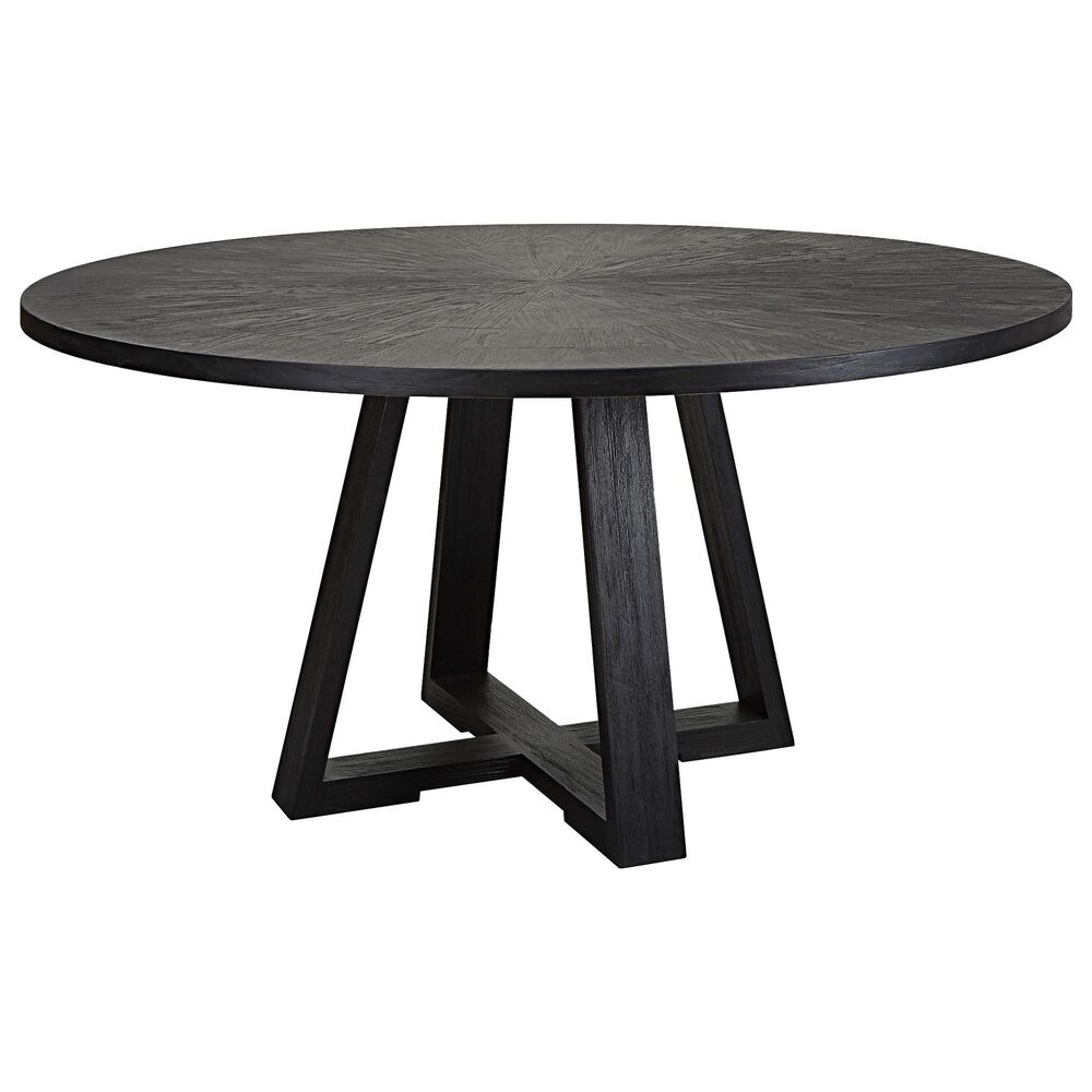 Uttermost Gidran Dining Table in Charcoal Black - Table Only, , large