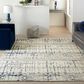 Nourison Twilight 12" x 15" Ivory and Navy Area Rug, , large