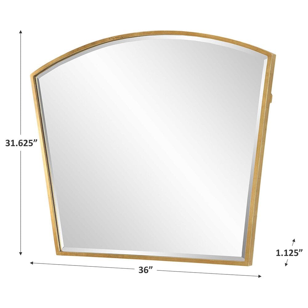 Uttermost Boundary Mirror in Gold Leaf, , large