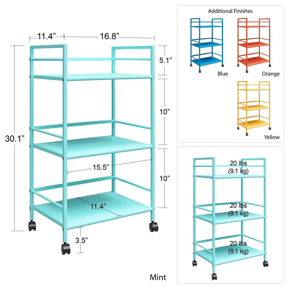 DHP Cache Rolling Cart in Blue, , large