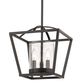 Golden Lighting Mercer 3-Light Mini Chandelier in Matte Black, , large