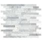 Dal-Tile Minute Mosaix Carrara White 12"x12" Linear Random Mosaic Sheet, , large