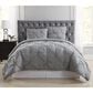 Pem America Truly Soft Pleated 2-Piece Twin XL Duvet Set in Grey, , large
