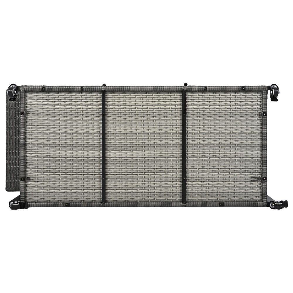 HOMLUX 53" Wicker Outdoor Kitchen Island in Grey, , large