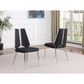 Monroe Tessa Side Chair in Polished Stainless Steel, , large