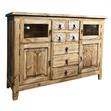 Santa Fe Rustic Rustic Solid Pine Sideboard, , large