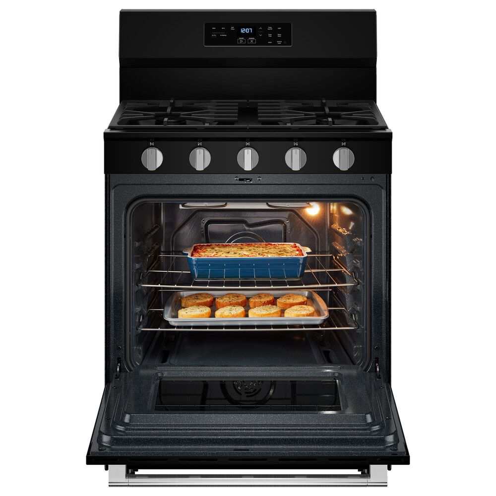 Maytag 5.0 Cu. Ft. Freestanding Gas Range with No Preheat Air Fry and Air Baking in Black, , large