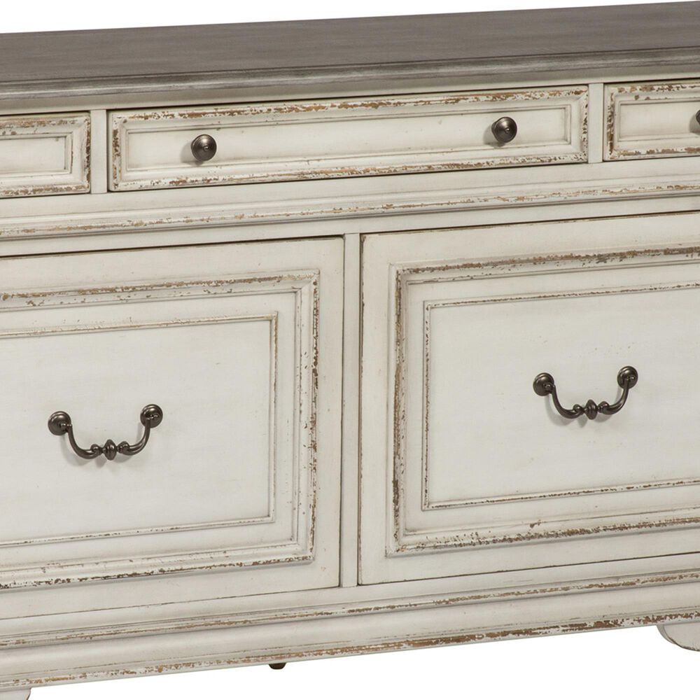Belle Furnishings Magnolia Manor Credenza in White, , large
