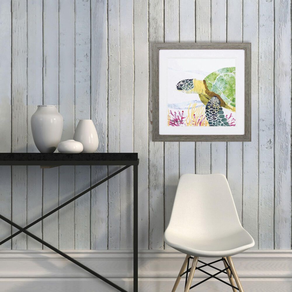 Paragon 23" Square Sea Creature Turtle Wall Art in Yellow, , large