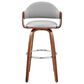 Blue River Daxton 26" Swivel Counter Stool in Gray and Walnut, , large
