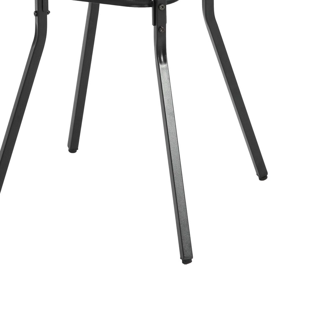 Hearth and Haven 3-Piece Outdoor Patio Bar Set with Gray Cushion in Black, , large