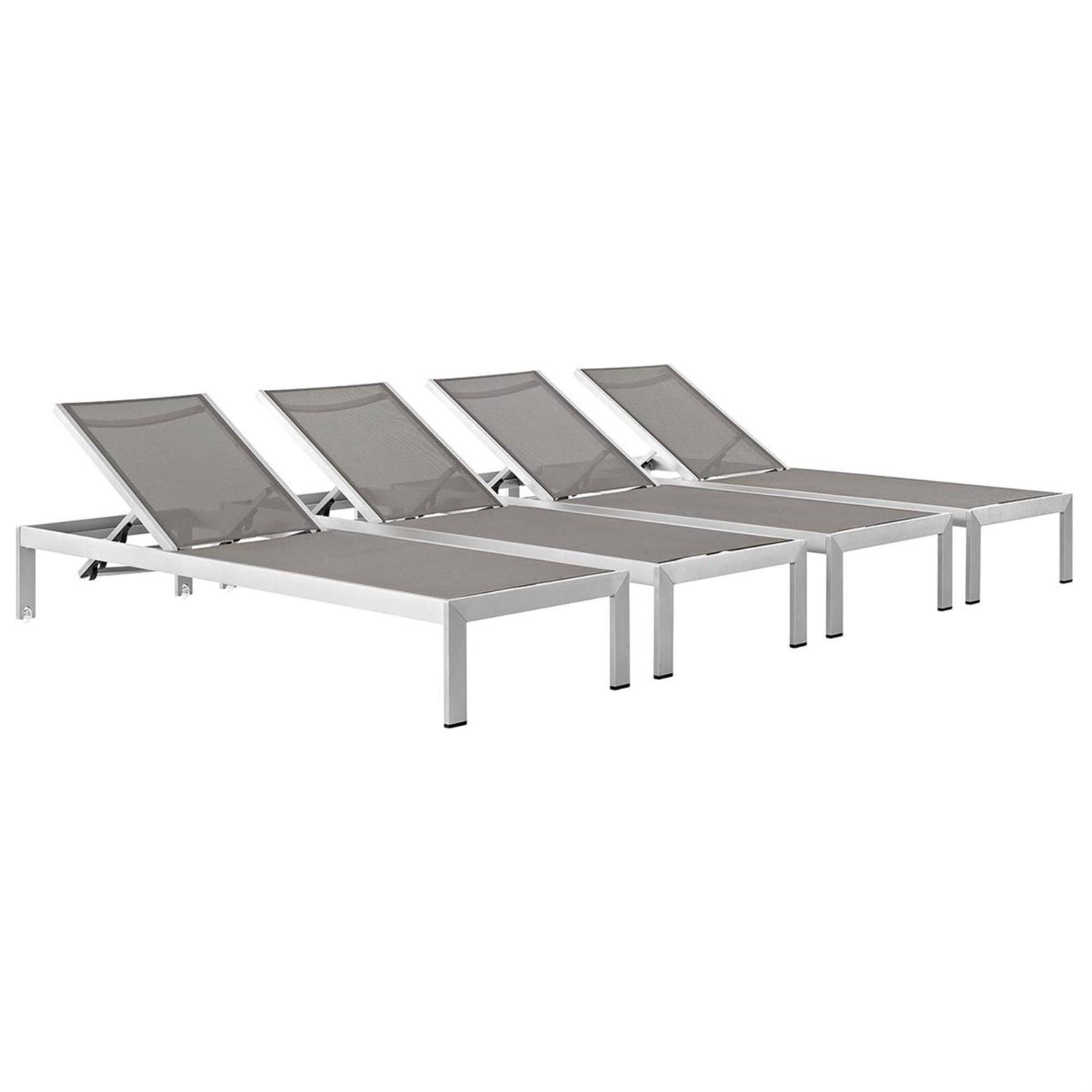 Modway shore outdoor patio aluminum chaise 2025