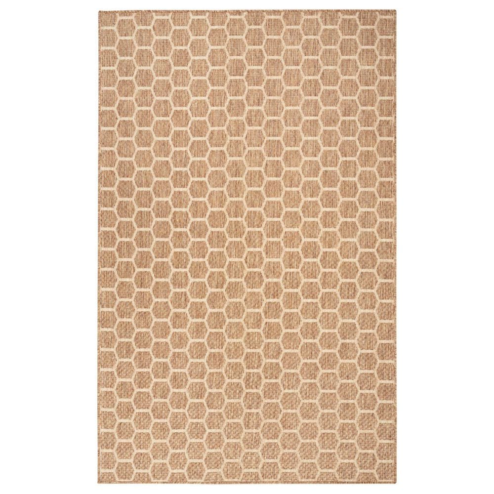Nourison Twist Reversible 5" x 7" Natural Indoor/Outdoor Area Rug, , large