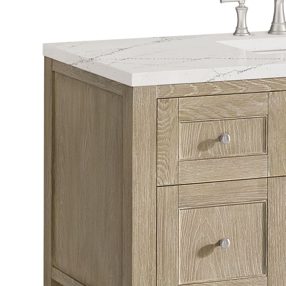 James Martin Vanities Breckenridge 48&quot; Single Vanity in Whitewashed Oak with 3 cm Ethereal Noctis Quartz Top, , large