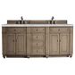 James Martin Vanities Bristol 72" Double Bathroom Vanity in Whitewashed Walnut with 3 cm Victorian Silver Quartz Top and Rectangular Sinks, , large
