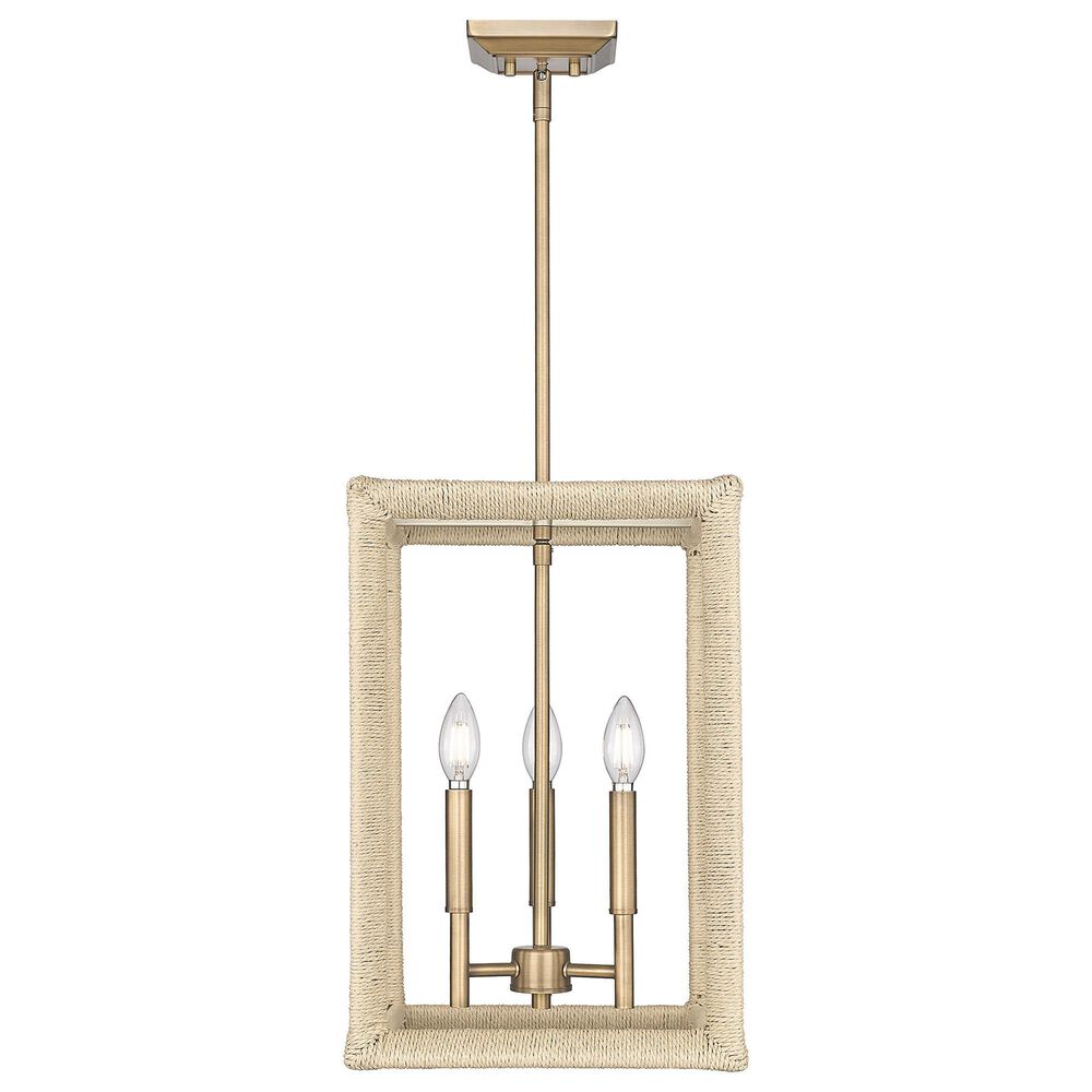 Golden Lighting Kimber 3-Light Pendant in Brass and Light Natural, , large