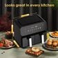 HOMLUX 10 Qt Dual Air Fryer with SyncCook in Black, , large