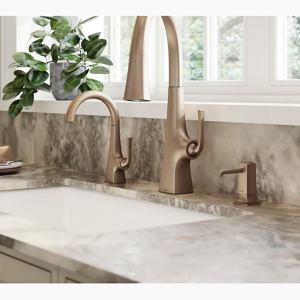 Kohler Graze Pull-Down Kitchen Sink Faucet in Vibrant Brushed Bronze, , large