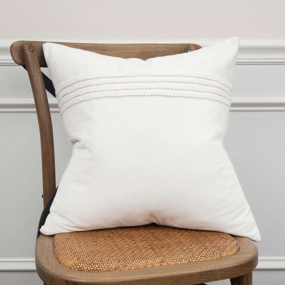 Rizzy Home Solid 20" Poly Filled Pillow in White, , large