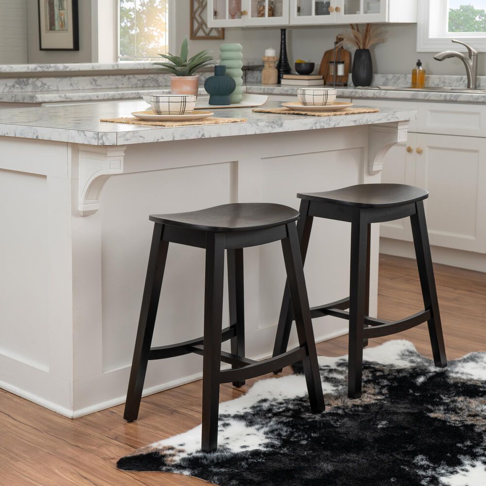 Linden Boulevard Culver 26" Counter Stool in Black, , large