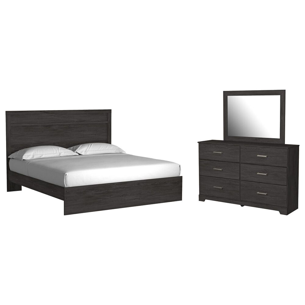 Ashley Belachime 3 Piece King Bedroom Set in Dark Charcoal, , large