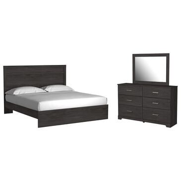 Ashley Belachime 3 Piece King Bedroom Set in Dark Charcoal, , large
