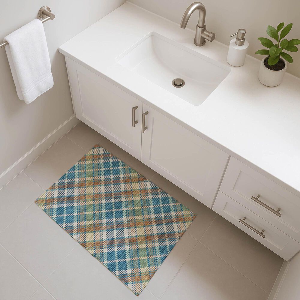 Dalyn Rug Company Soft Essentials Plaid Jewel 2'6" x 3'10" Indoor/Outdoor Area Rug, , large