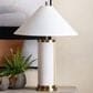 Crestview Collection Wyndham Table Lamp in White and Brass, , large