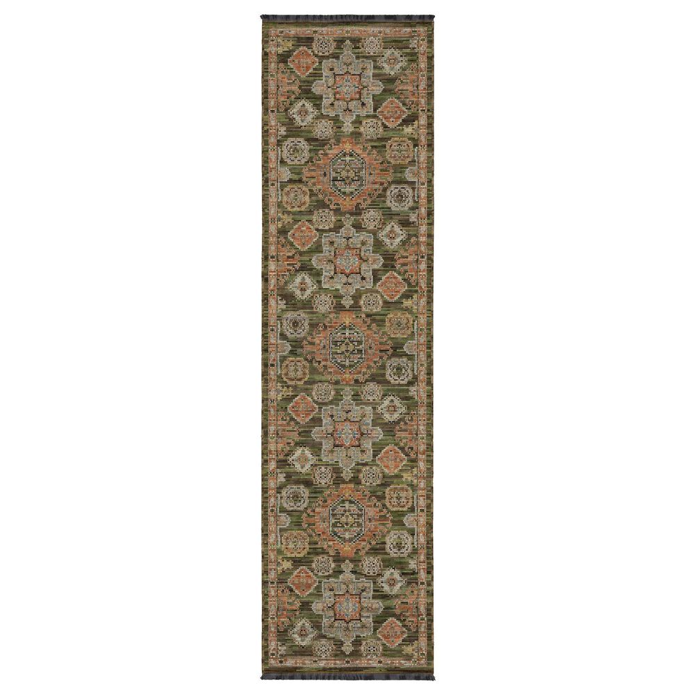 Oriental Weavers Legacy Green and Rust 2"6" x 10" Runner, , large