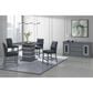 Global Furniture USA Monaco Side Chair in Dark Grey and Silver, , large