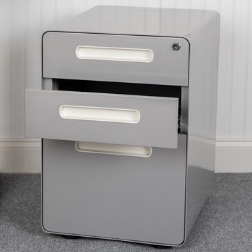 Flash Furniture 3-Drawer Mobile File in Gray, , large