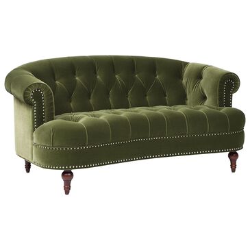Jennifer Taylor Home La Rosa Stationary Loveseat in Olive Green Velvet, , large