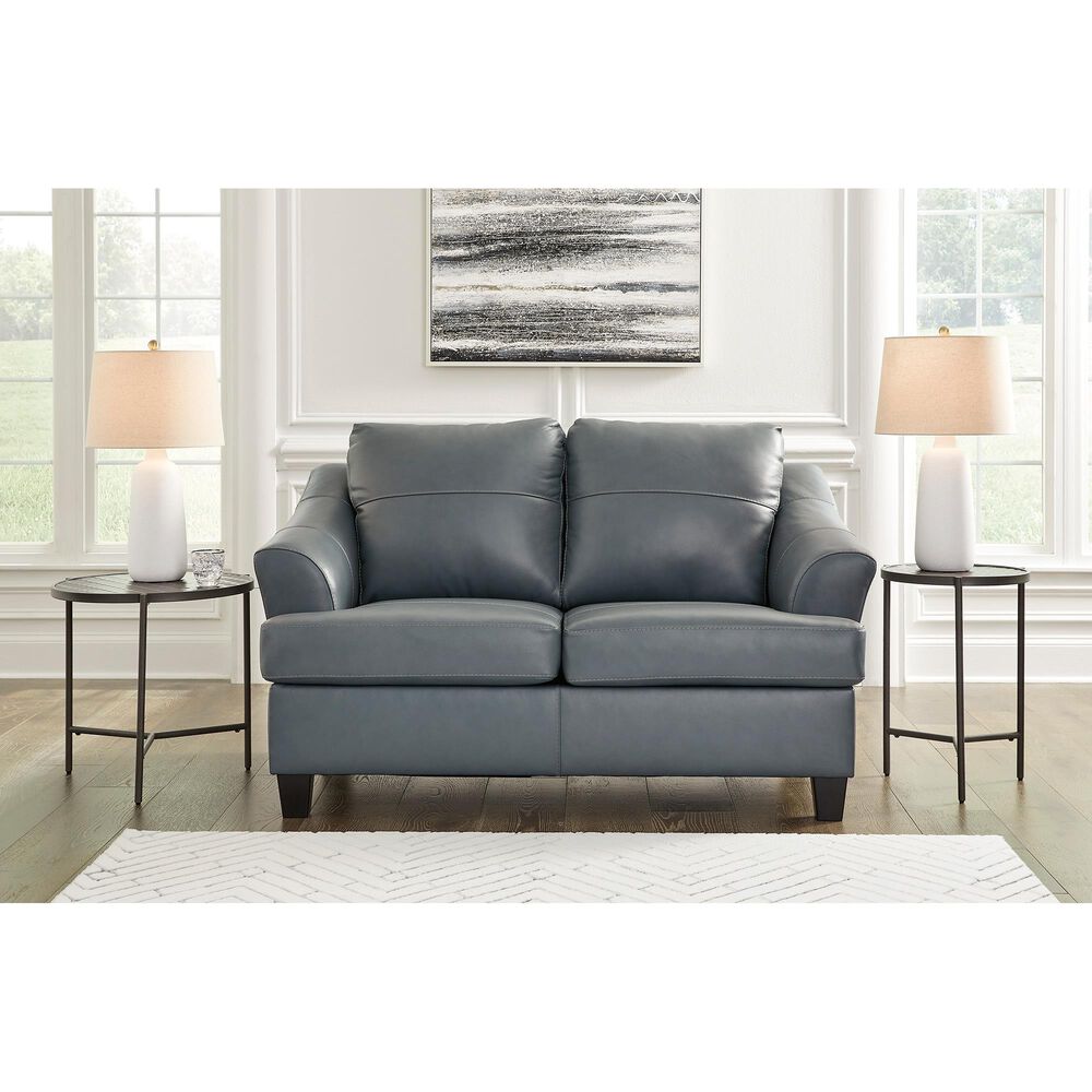 Ashley Genoa Stationary Loveseat in Steel, , large