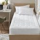Hampton Park Cloud Soft Twin Overfilled Plush Hypoallergenic Down Alternative Waterproof Mattress Pad in White, , large
